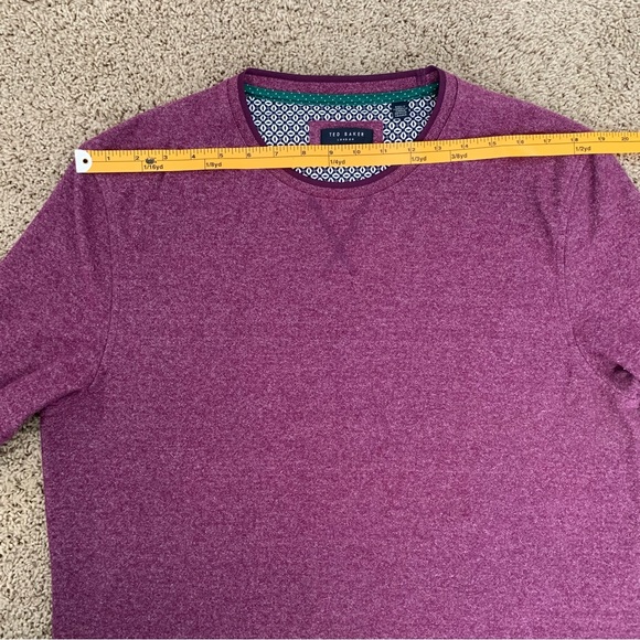 Ted Baker London Kapela Textured Crewneck Sweatshirt in Purple Size 5 XL - Picture 14 of 15